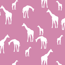 Giraffe Silhouette in Wisteria
