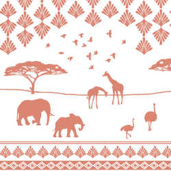 Safari Border in Desert Rose