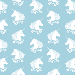 Unicorn Silhouette in Robins Egg
