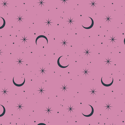 Small Moon and Stars in Wisteria