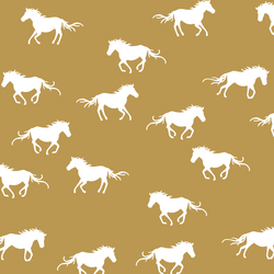 Horse Silhouette in Marigold