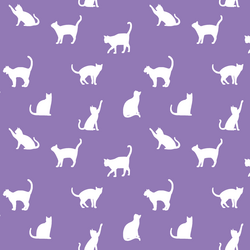 Cat Silhouette in Amethyst