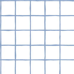Windowpane in Cornflower on White