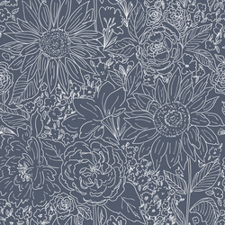 Paperie in Navy Petal