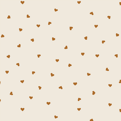 Tiny Hearts in Boho Brown on Egret