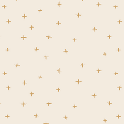 Swiss Crosses in Golden Mustard Yellow on Egret