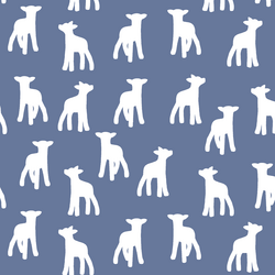 Lamb Silhouette in Azurite