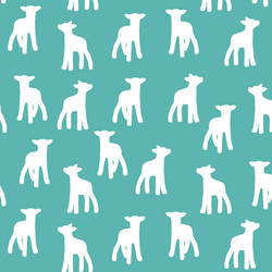 Lamb Silhouette in Seafoam