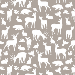 Forest Friends in Taupe