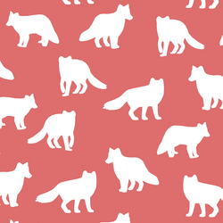 Fox Silhouette in Poppy