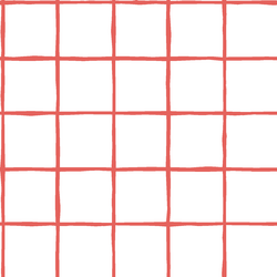 Windowpane in Salmon on White
