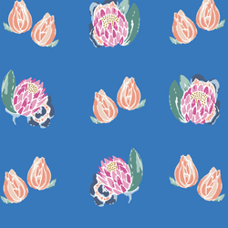 Protea in Cerulean