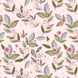Tossed Floral in Soft Blush