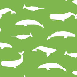 Whale Silhouette in Greenery