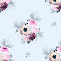 Rainy Day Bouquet in Soft Blue