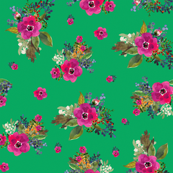 Jungle Floral in Leafy Green