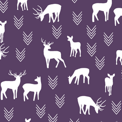 Deer Silhouette in Aubergine
