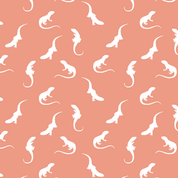 Iguana Silhouette in Grapefruit