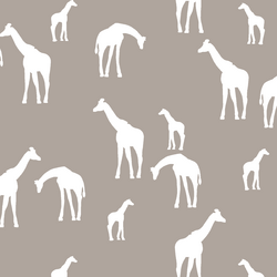 Giraffe Silhouette in Taupe