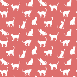 Cat Silhouette in Poppy