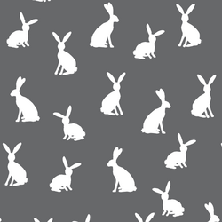 Cottontail Silhouette in Charcoal