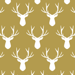 Stag Silhouette in Gold