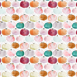 Small Pastel Pumpkin in Dotted on White