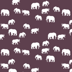 Elephant Silhouette in Raisin