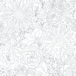 Paperie in Sunflower Navy on White