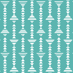 Little Tribal Stripe in Seafoam