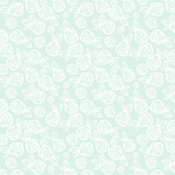 Little Tea Roses in Mist Green