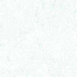Paperie in Aqua on White