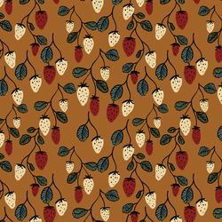 Little Wild Strawberries in Honey Brown