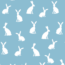 Cottontail Silhouette in Breeze
