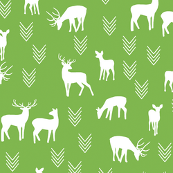Deer Silhouette in Greenery