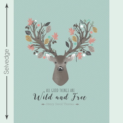 Wild and Free Quilt Panel in Aspen