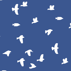 Flock Silhouette in Blue Jay