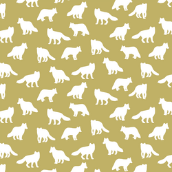 Little Fox Silhouette in Brass