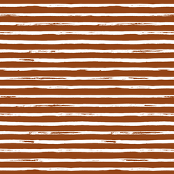 Watercolor Stripes in White on Cinnamon