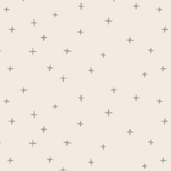 Swiss Crosses in Sage Green on Egret