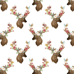 Little Autumn Deer in White