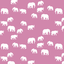 Elephant Silhouette in Wisteria