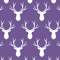 Stag Silhouette in Ultra Violet