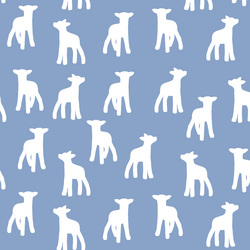 Lamb Silhouette in Cornflower