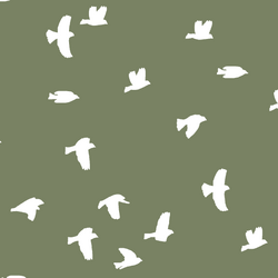 Flock Silhouette in Olive
