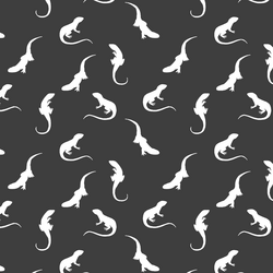 Iguana Silhouette in Onyx