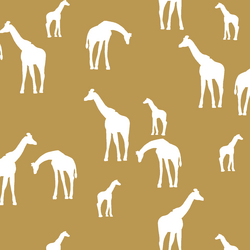 Giraffe Silhouette in Marigold