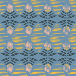 Florets in Carolina Blue
