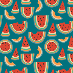 Little Rainbow Melon in Summer Days