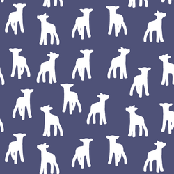 Lamb Silhouette in Indigo